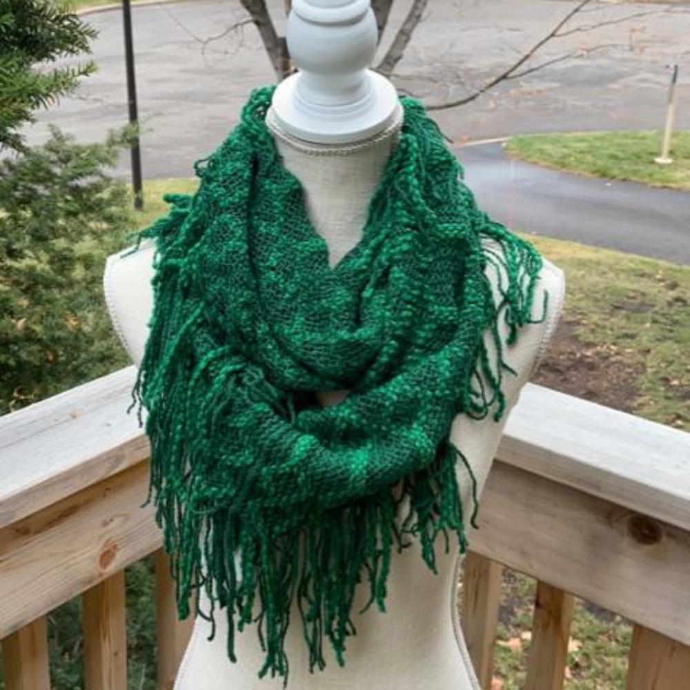 Winter Infinity Fringe Scarf